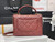 Chanel A92236 Small Trendy CC Flap Bag With Top Handle Lambskin bag Wine Red Gold