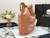 Chanel 22 Handbag Shiny Calfskin AS3261 Camel Gold-Tone Metal