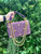 Valentino V0082 Vsling Mini Bag With Sparkling Embroidery Purple