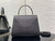 Valextra WBES0056028 Iside Top Handle Medium Bag Black