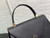 Valextra WBES0056028 Iside Top Handle Medium Bag Black