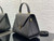 Valextra WBES0056028 Iside Top Handle Medium Bag Black