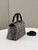 Fendi 8BS067 By The Way Mini Small Boston Jacquard FF fabric bag Dark Gray