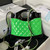Chanel AS4133 mini Bi-color Chain patent leather Bag Green