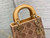 Dior M0505 Mini Lady Bag Metallic Cannage Lambskin Limited Edition Heavy Industry Beads Apricot