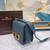 Delvaux AA0574 Lingot Alpina Calf Bag Blue