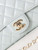Chanel AS4141 Camellia Embossed With top Handle Bag Light Blue