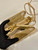 Prada 1NR015 Shearling and Saffiano leather mini-pouch Gold