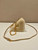 Prada 1NR015 Shearling and Saffiano leather mini-pouch Gold