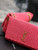 YSL 553804 Saint Laurent  Medium Kate in Rose Red Raffia
