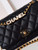 Chanel AS4740 Small Flap Bag Lambskin Lacquer & Gold-Tone Metal Black