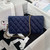 Chanel AP3363 Flap Baguette Bag Velvet Navy Blue