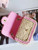 Chanel AS1115 Small Flap bag Raffia 18cm Beige & Pink