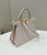 Fendi 8BN327 Peekaboo ISeeU Small Beige interlace leather bag 80138M