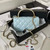 Chanel AP3385 Woc Flap Phone Holder With Chain Lambskin Blue Gold