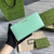 Gucci 772642 Zip Around Wallet With Gucci Script Pale green