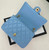 Chanel AS4151 Small Flap Bag With Top Handle Lambskin & Wenge Wood Blue