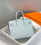 Hermes Birkin Designer Tote Bag Togo Leather 28566 Blue Pale