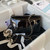 Chanel AS3356 Flap 23FW Patent leather Camellia Black