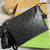 Gucci 696009 GG Embossed Medium Messenger Bag Black