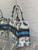 Dior M1296 Book Tote Medium White with Blue  Butterfly Bandana Embroidery M104