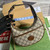 Gucci 726843 Half-moon-shaped mini bag with Interlocking G Brown