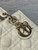 Dior M0565 Medium Lady Dior Bag Beige Grained Cannage Calfskin Gold