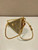 Prada 1BC190 Prada Triangle satin mini-bag with crystals Gold