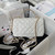 Chanel 23K AS2431 Mini flap Lambskin bag with top handle Whtie