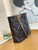 Chanel AS3519 CHANEL19 Shopping Bag Shiny Lambskin Dark Brown