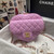 Chanel AS2928 Flap Large Heart Bag Lambskin Purple