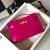 Hermes Mini Kelly Pouchette Crocodile Leather H230236 Rose Red