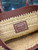 Prada Small crochet and leather tote bag 1BG500 Brown