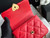 Chanel AS3979 Mini Flap Bag Lambskin Plexi & Gold-Tone Meta Red