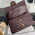 Chanel A01112 Flap Classic 11.12 Handbag Grained Calfskin & Gold-Tone Metal wine Red