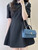 Chanel AS6091 Maxi Flap Bag with Top Handle Denim Blue & Gold-Tone Metal