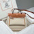 Hermes H084076CKAD Herbag Zip 31 Bag in Brown Hunter Leather and Canvas H60061