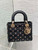 Dior M0531 Small Lady Dior Bag  Black Cannage Lambskin with Gold-Finish Butterfly Studs