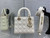 Dior M0531 Small Lady Dior Bag White Cannage with enamel buckle