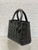 Dior M0565 Medium Lady Dior Bag  Black Cannage Calfskin with Diamond Motif