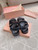 MiuMiu 5X135E Women's Sporty matelassé nappa leather sandals Miu80012