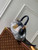 LV M46544 Louis Vuitton Monogram Clutch Bag Blue