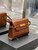 YSL 675626 Manhattan Small Shoulder Bag In Shiny Crocodile-Embossed Leather Caramel