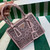 Prada 1BA906 Galleria satin mini-bag with crystals Pink