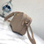 Prada 1BH082 Leather bag with shoulder strap Light Pink Gold