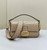 Fendi 8BR600 Baguette Medium Crocodile leather 8628 bag Apricot