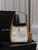 YSL 713938 LE 5 A 7 Supple Small In Camel Grained Leather with Beige canvas