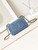 Chanel AS1119 Small Flap Classic Handbag Blue Denim beaded sequin bag