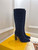 Fendi Women Shoes 8W8348AKXOF1GAA Cut High-heeled blue FF chenille boots 191943