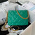 Chanel AS3830 Small Hobo Handbag Green Calfskin Gold